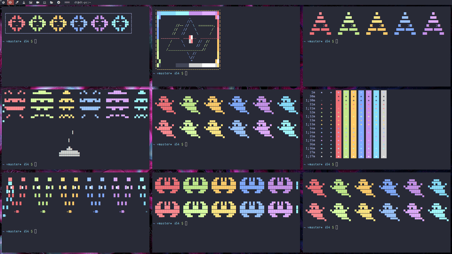 Screenshot of shell-color-scripts
